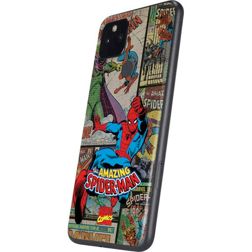Marvel Classic Comics Amazing Spider-Man Collage Google Pixel 4a 5G Skin